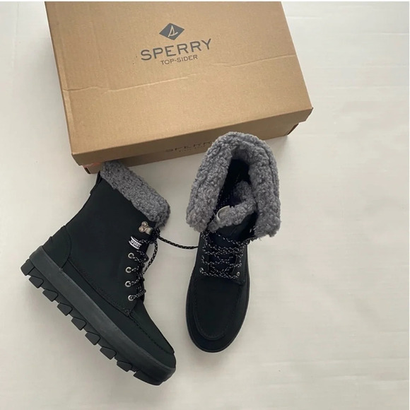 New Sperry Women's Juneau Lace Up Black Winter Boots
STS86817 9 Hiking Sherpa - Picture 8 of 14